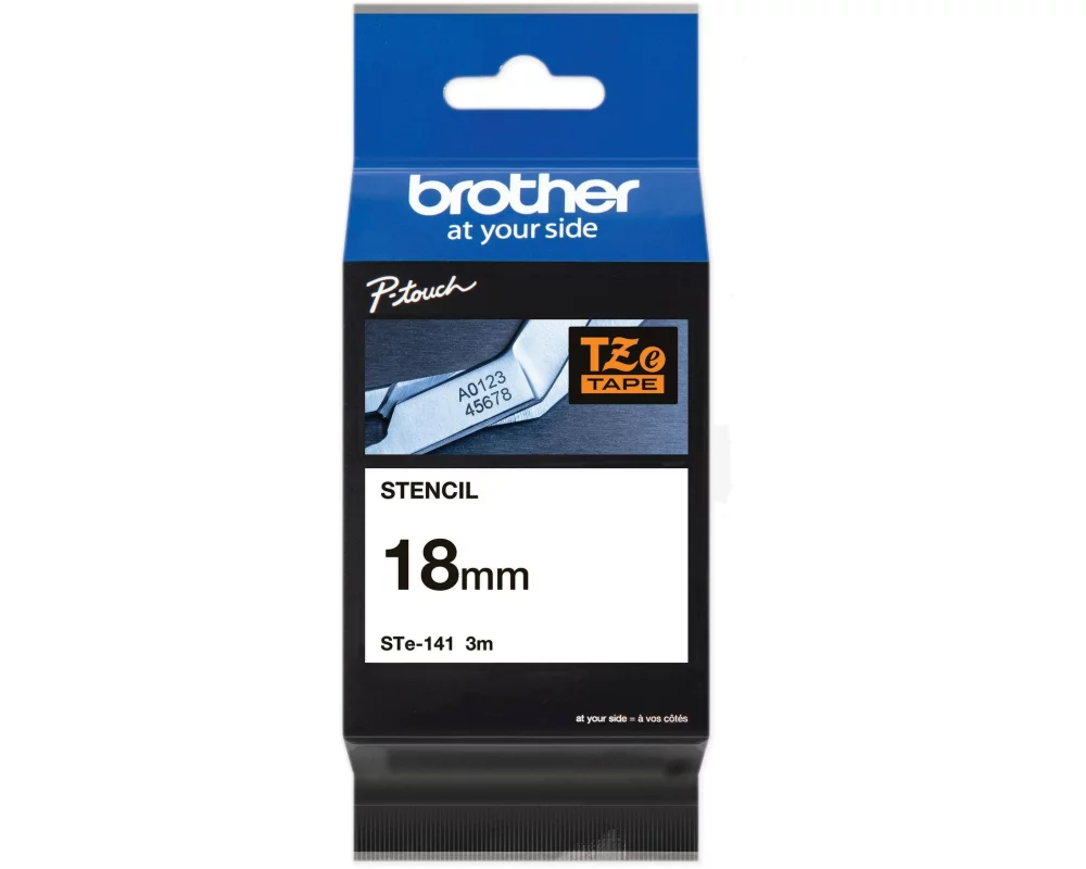 Brother STe-141 Schablonenband Transparent auf Weiss