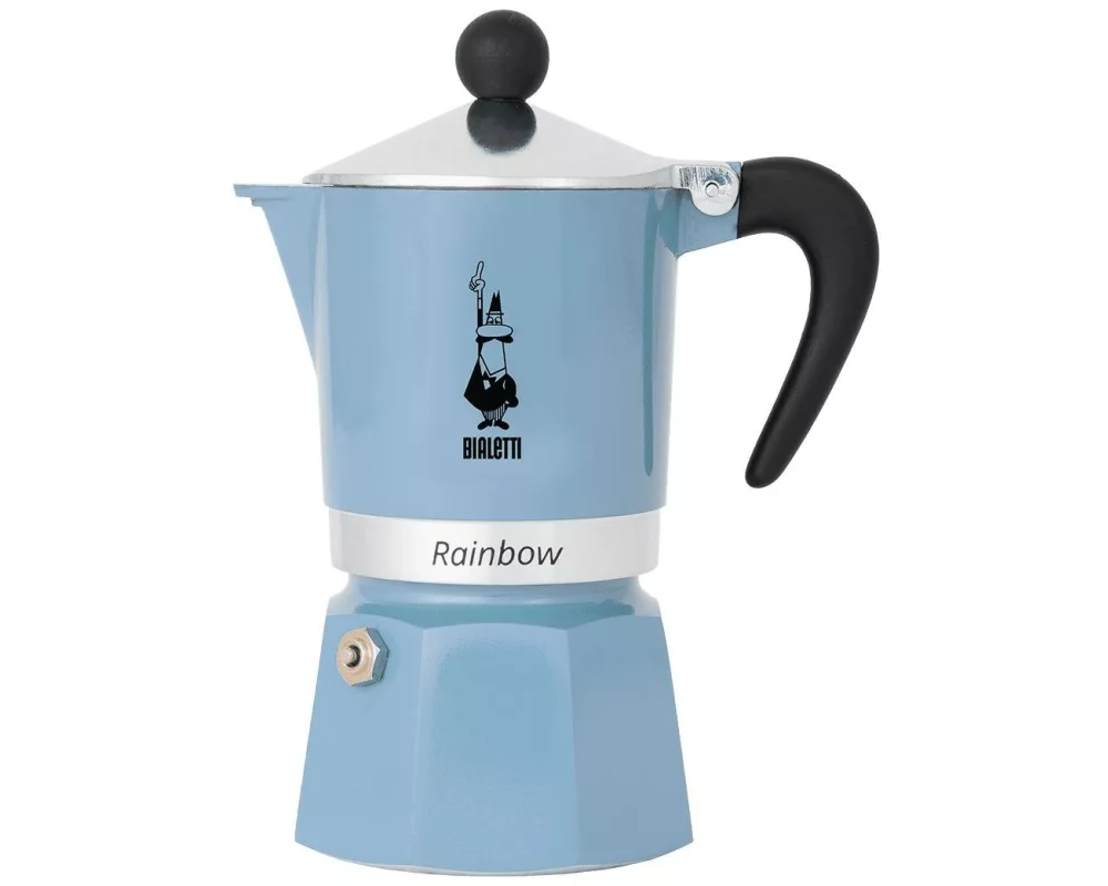 Bialetti Espressokocher Rainbow für 6 Tassen, Blau