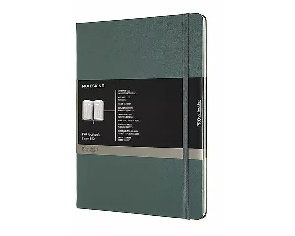 Moleskine PRO Notebook XL, Hard Cover, Forest Green