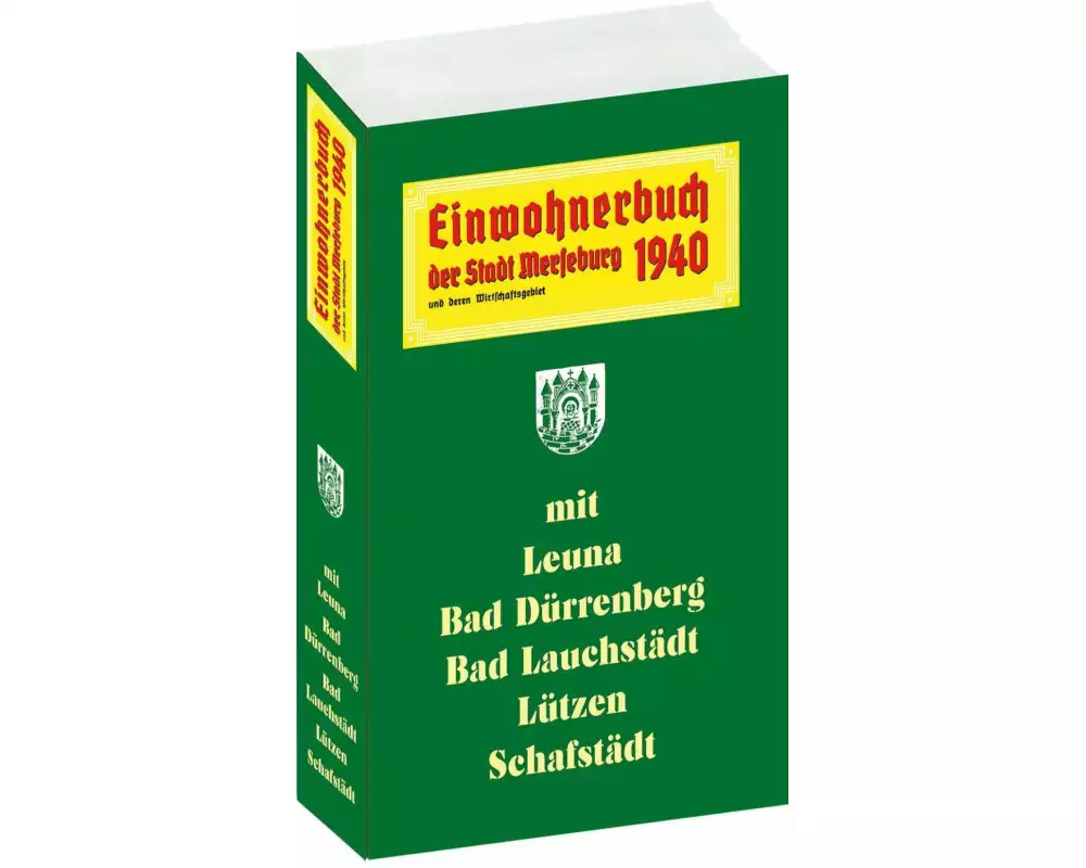 Einwohnerbuch der Stadt MERSEBURG 1940 mit Stadtplan