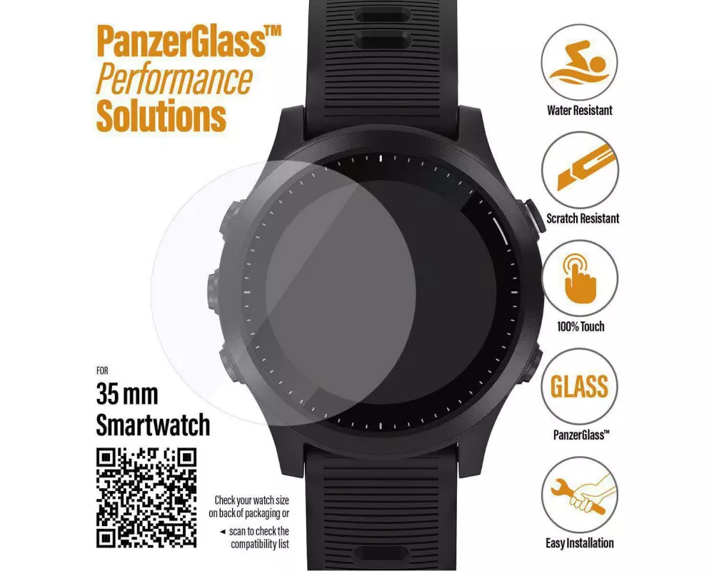 Panzerglass Displayschutz Garmin Forerunner 245 / 245 music / 45 (35 mm)