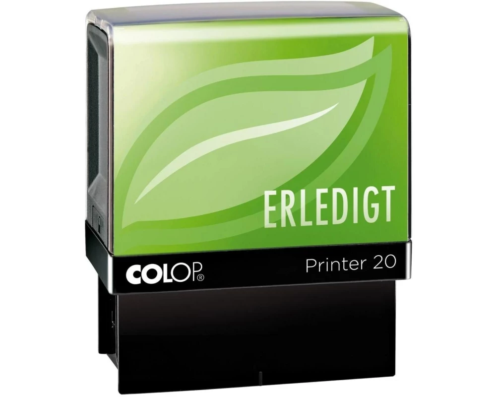Colop Wort- und Datumsstempel Green Line «ERLEDIGT», Blau