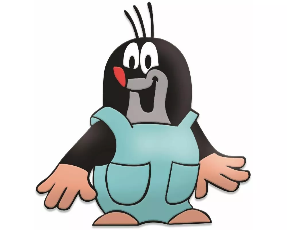 Trötsch Der kleine Maulwurf 3D Magnet mit blauer Hose