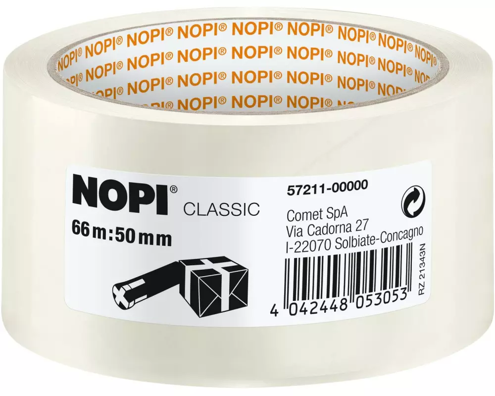 tesa Nopi Classic Packband 50 mm x 66 m, Transparent