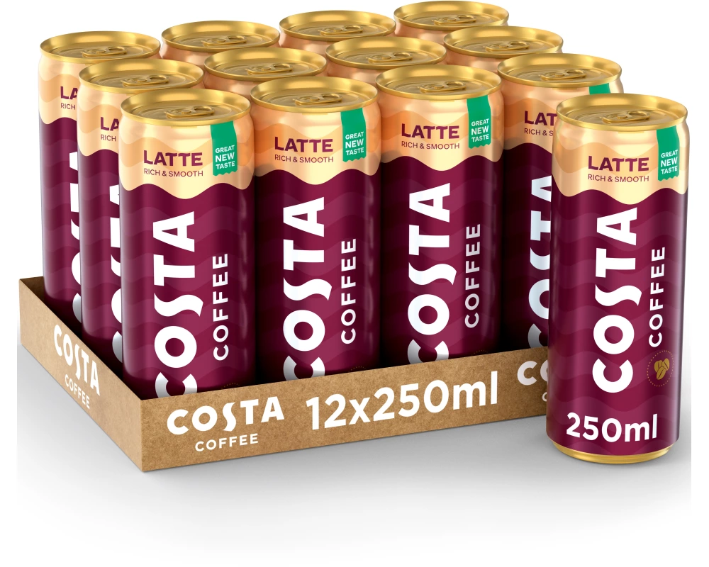 COSTA Coffee Latte Caramel Alu 5291 25 cl, 12 Stk.