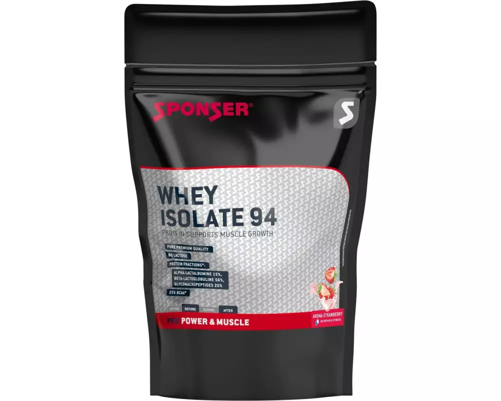 Sponser Pulver Whey Isolate 94 Nachfüllbeutel Erdbeere, 1500 g