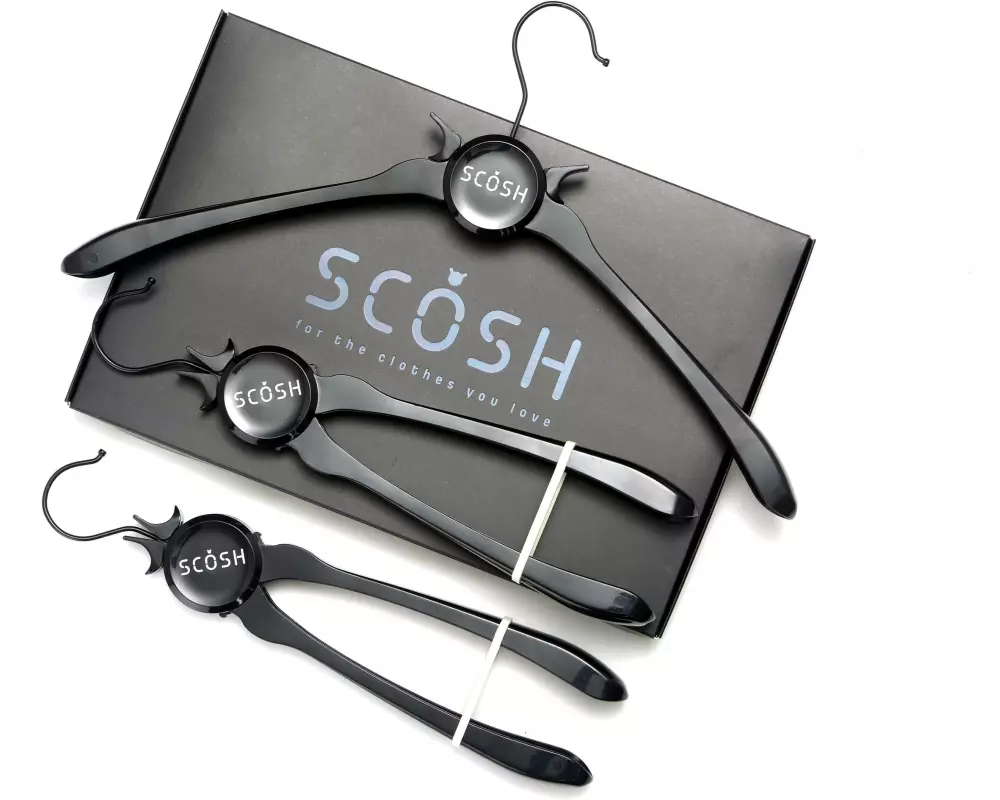 SCOSH Kleiderbügel 3 Stück, Schwarz