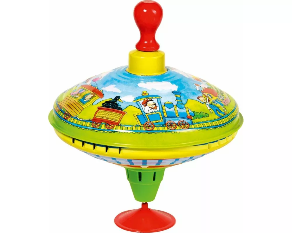 Brummkreisel mit Holzgriff Zug