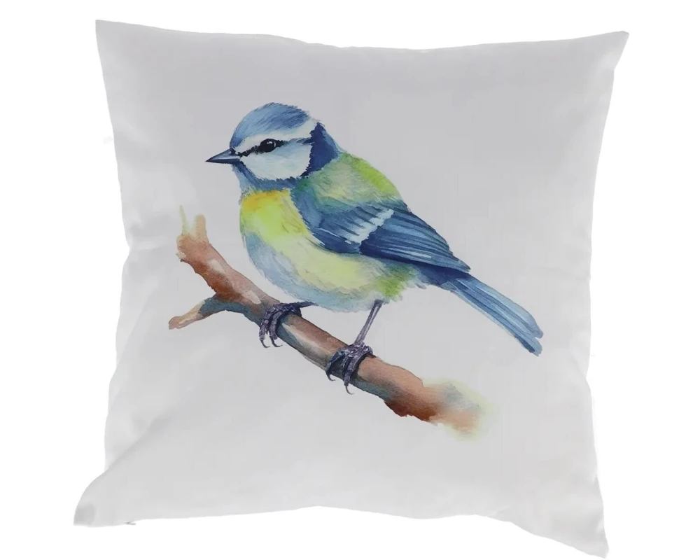 Esschert Design Outdoor Kissen Aquar. Blaumeise 50 x 50 cm, Blau