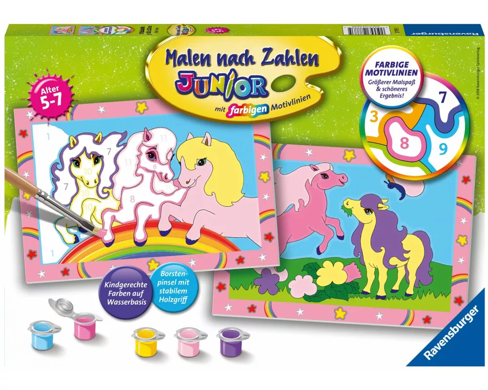 CreArt, Malen nach Zahlen Junior - Süße Ponys