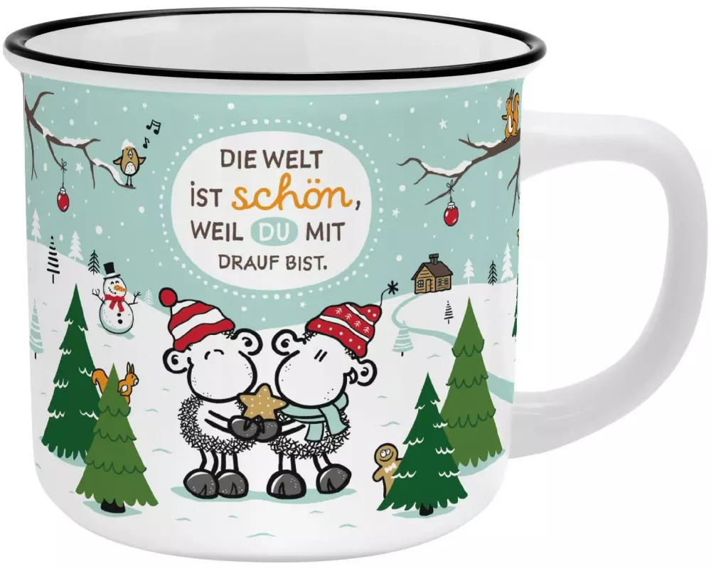 Sheepworld Universaltasse Welt 350 ml, 1 Stück, Weiss