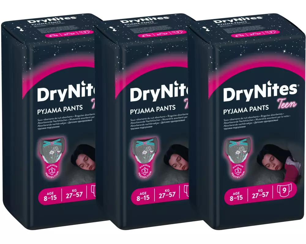 Huggies Nachtwindeln DryNites Monatsbox Girl 8-13 Jahre