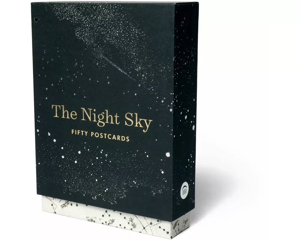 The Night Sky: Fifty Postcards (50 designs; archival images, NASA ephemera, photographs, and more in a gold foil stamped keepsake box;)