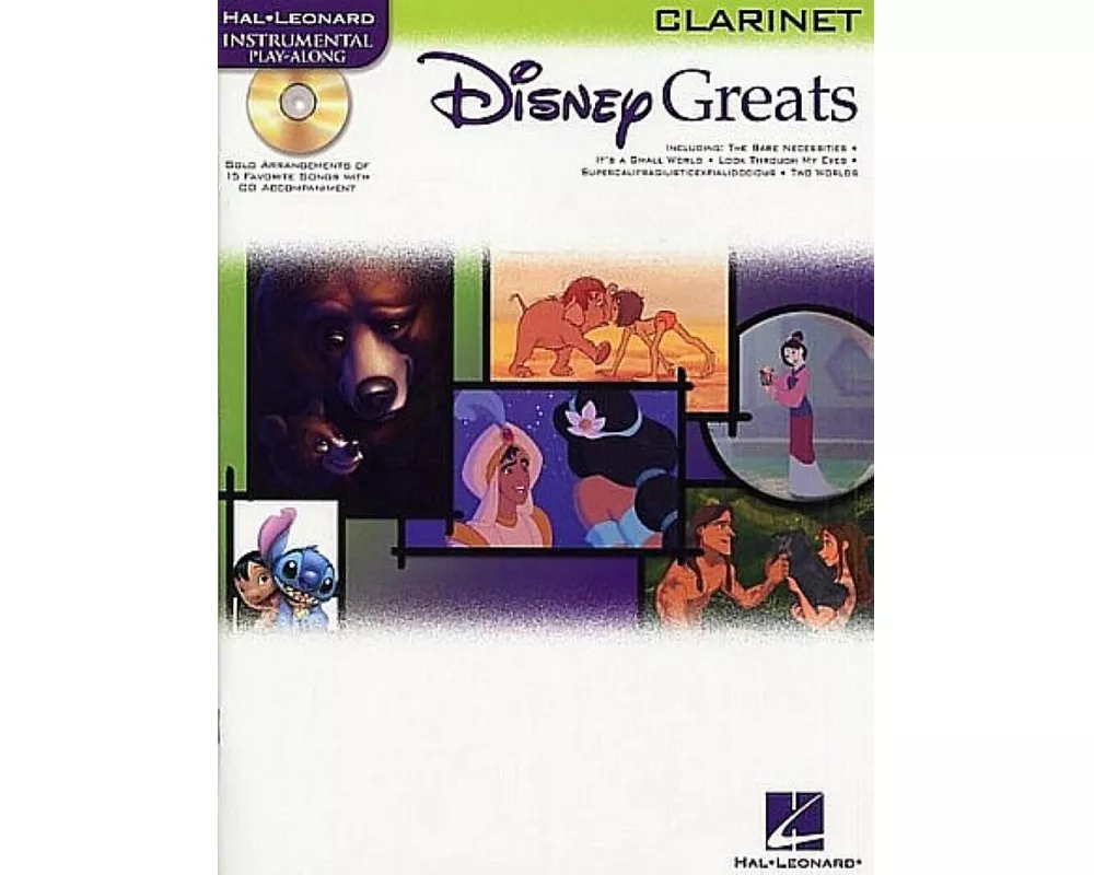 Disney Greats for Clarinet Instrumental Play-Along Pack Book/Online Audio