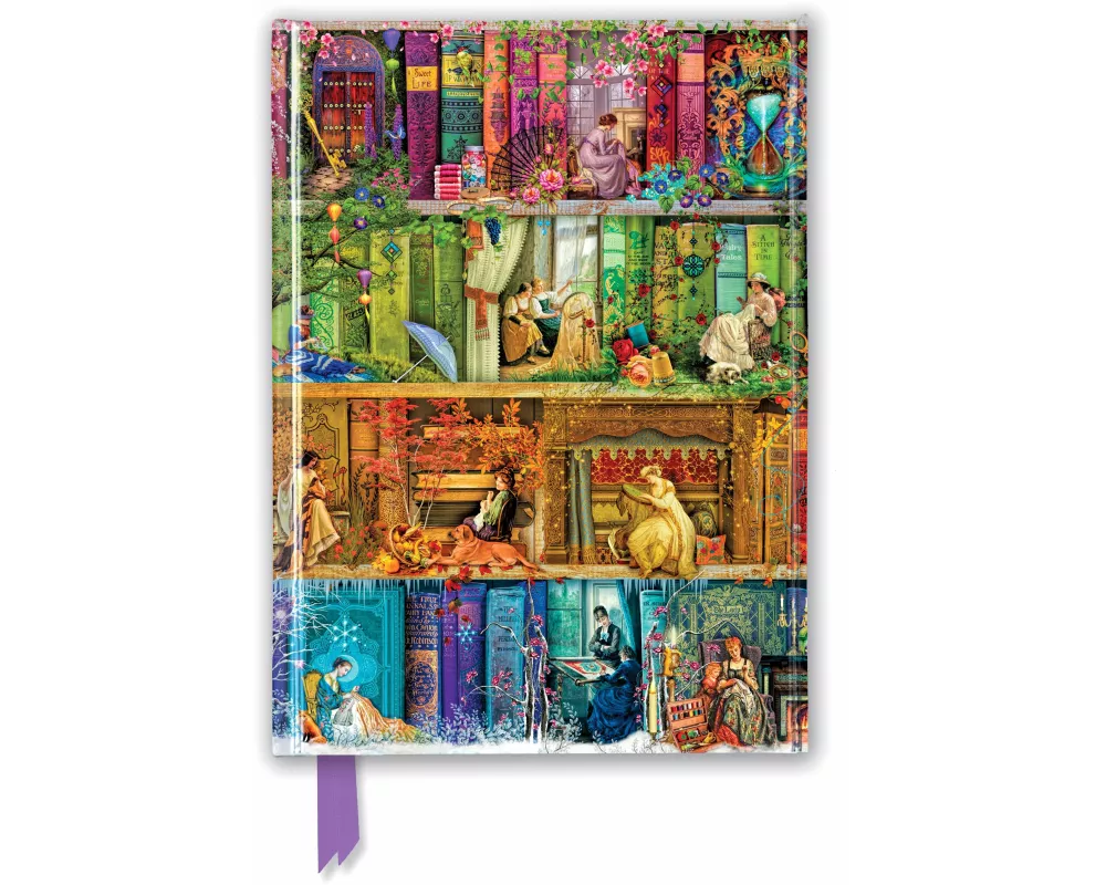 Aimee Stewart: A Stitch in Time Bookshelves (Foiled Journal)