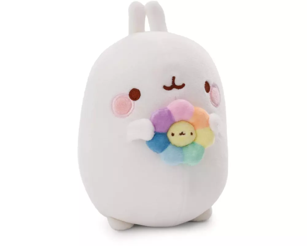 Nici Kuscheltier Molang mit Regenbogenblume 24 cm