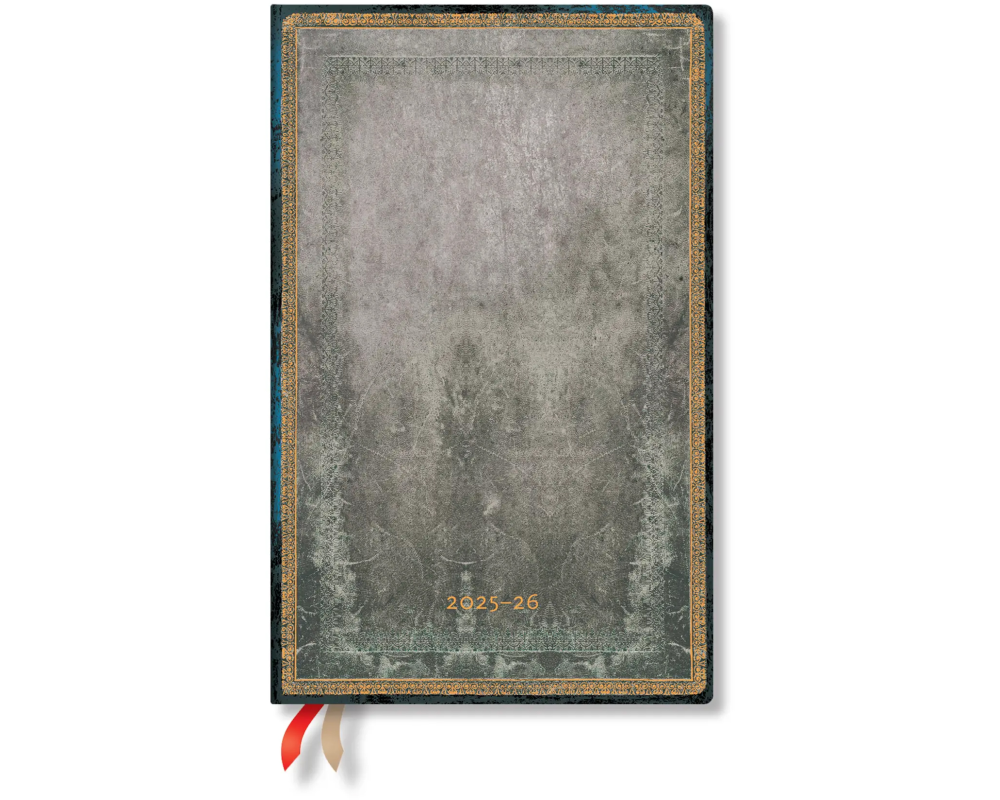 PAPERBLANKS Agenda Taubengrau Maxi 25/26 DD0539-2 1W/2S 18M DE VER HC 13.5x21cm