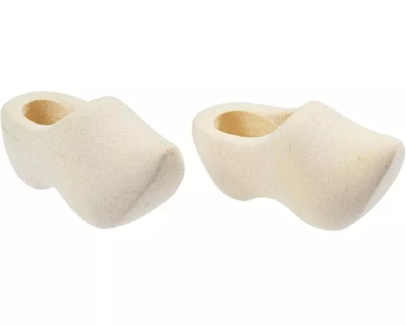 HobbyFun Mini-Utensilien Holzschuhe Hellbraun