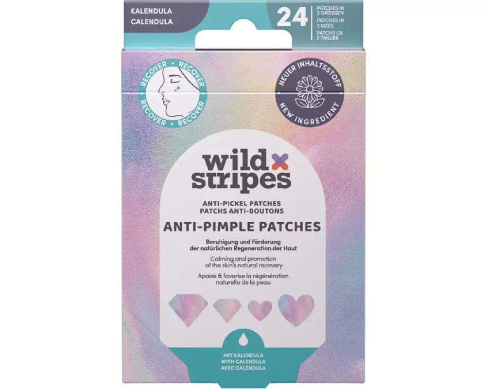 Wild Stripes Anti-Pickelpflaster, Kalendula, Diamond Recover 24 Stück