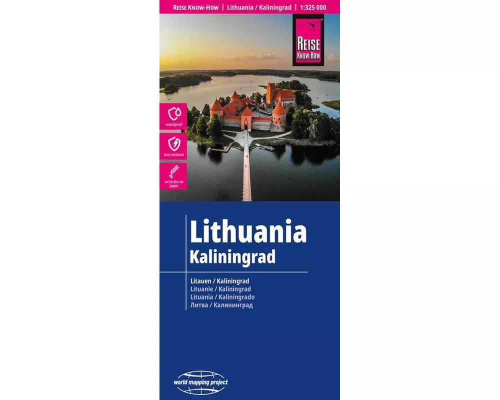 Reise Know-How Landkarte Litauen und Kaliningrad | Lithuania and Kaliningrad (1:325.000)