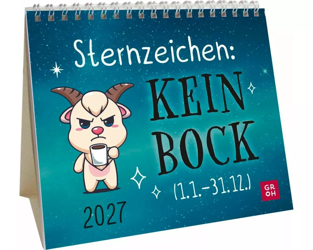Mini-Kalender 2027: Sternzeichen Keinbock (1.1. -31.12.)