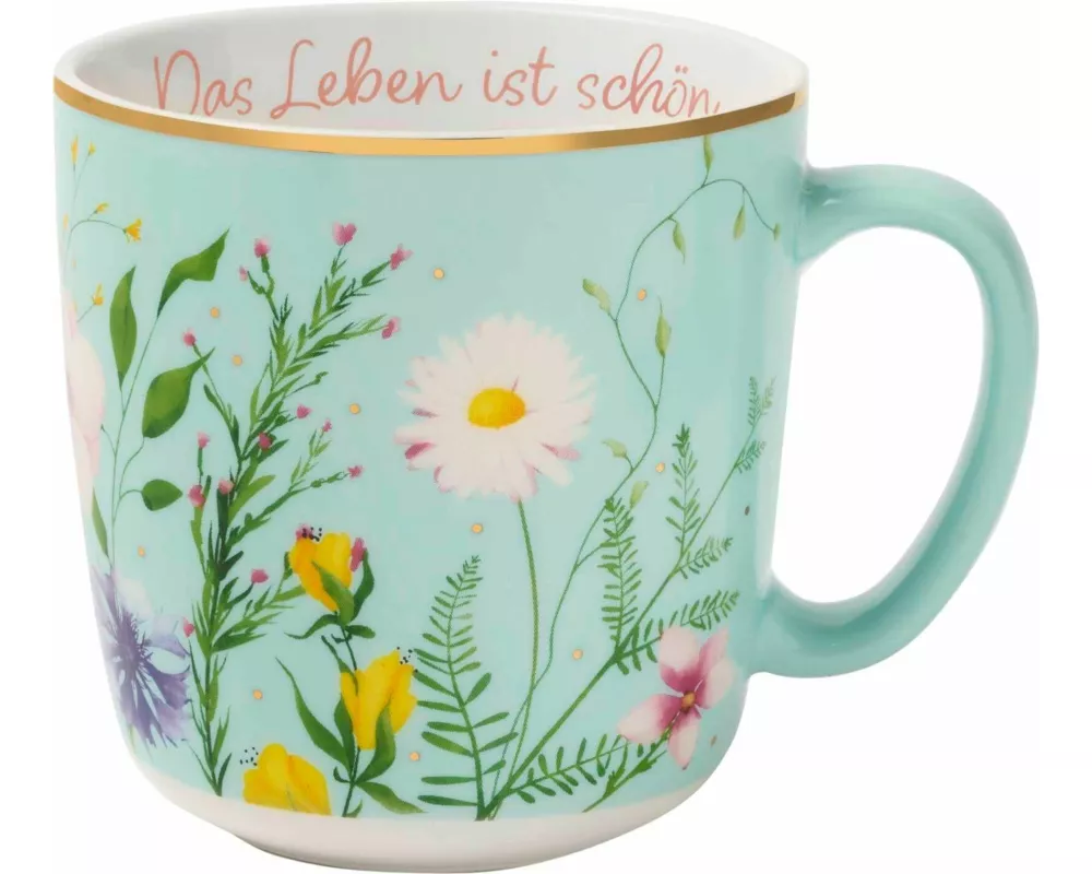 Blütenträume Kaffeebecher "Das Leben ist schön", 350 ml