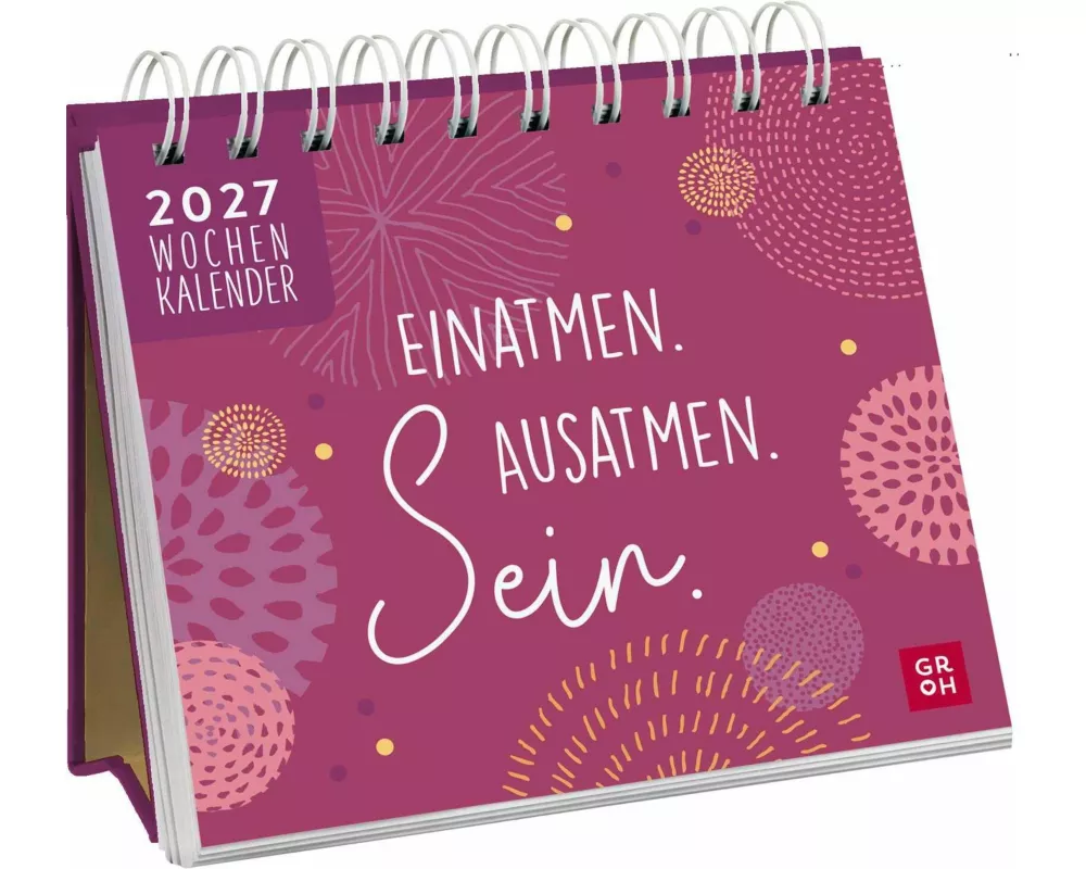Mini-Wochenkalender 2027: Einatmen. Ausatmen. Sein