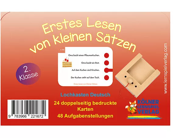 Lochkasten. Erstes Lesen von kleinen Sätzen 7-8