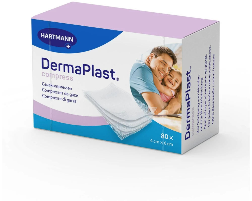 DermaPlast Compress Gazekompressen Gazekompressen 4 x 6 cm
