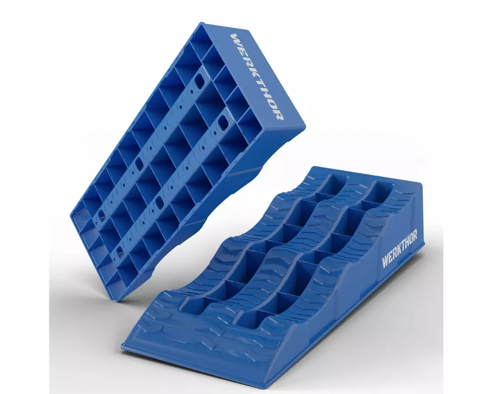 Werkthor Flache Auffahrkeile 2er Set, Blau
