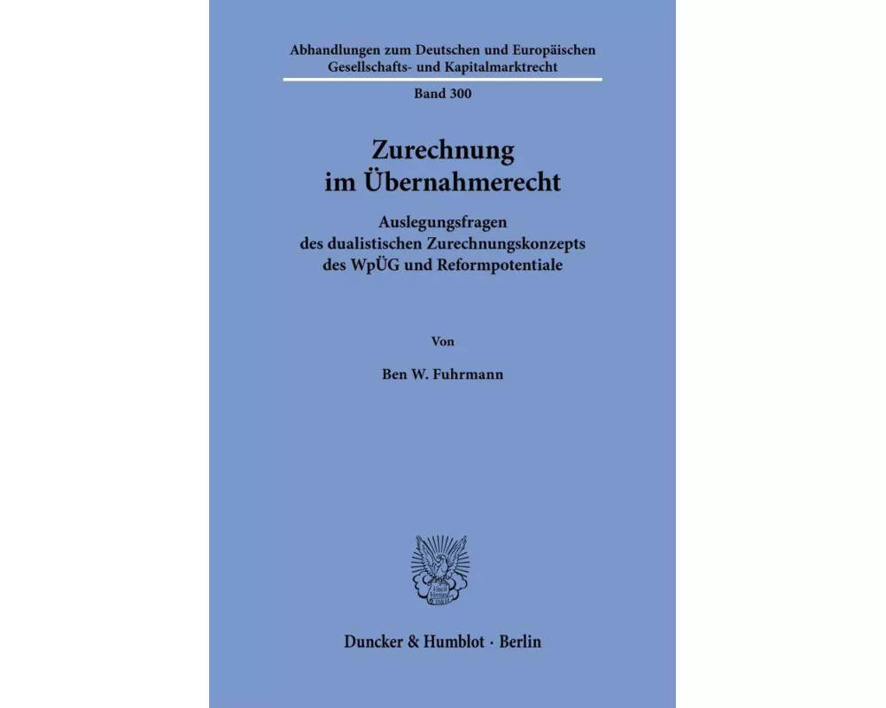 Zurechnung im Übernahmerecht