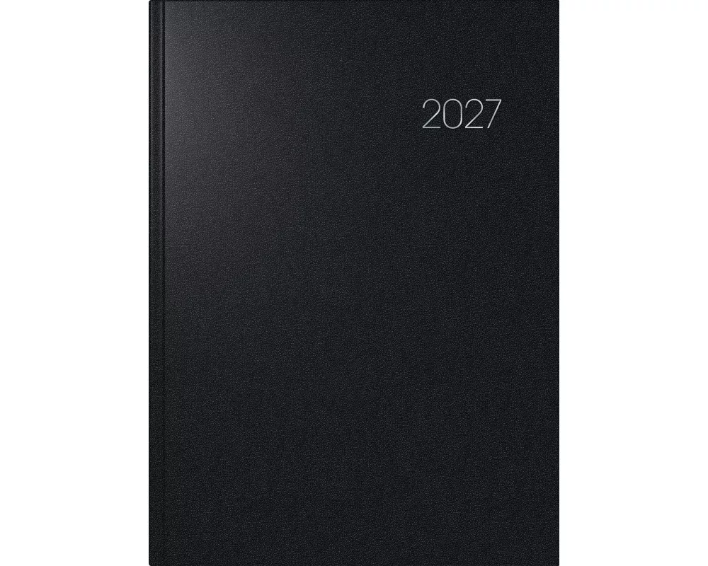 BRUNNEN 1078760907 Buchkalender Mod. 787 2027 A4, Kunststoff, schwarz