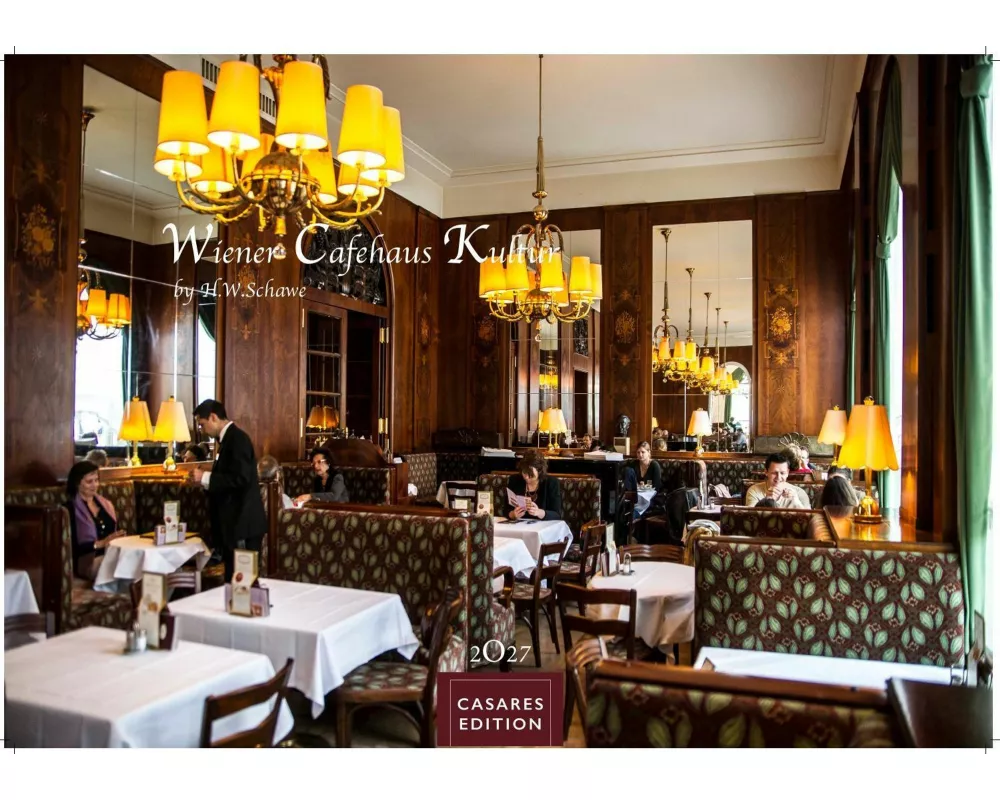 Wiener Caféhaus Kultur Kalender 2027 - Wandkalender | Fotokalender| Österreich Kalender | Alpenländer 35x50cm Grosses Format | Historische & Kulturell