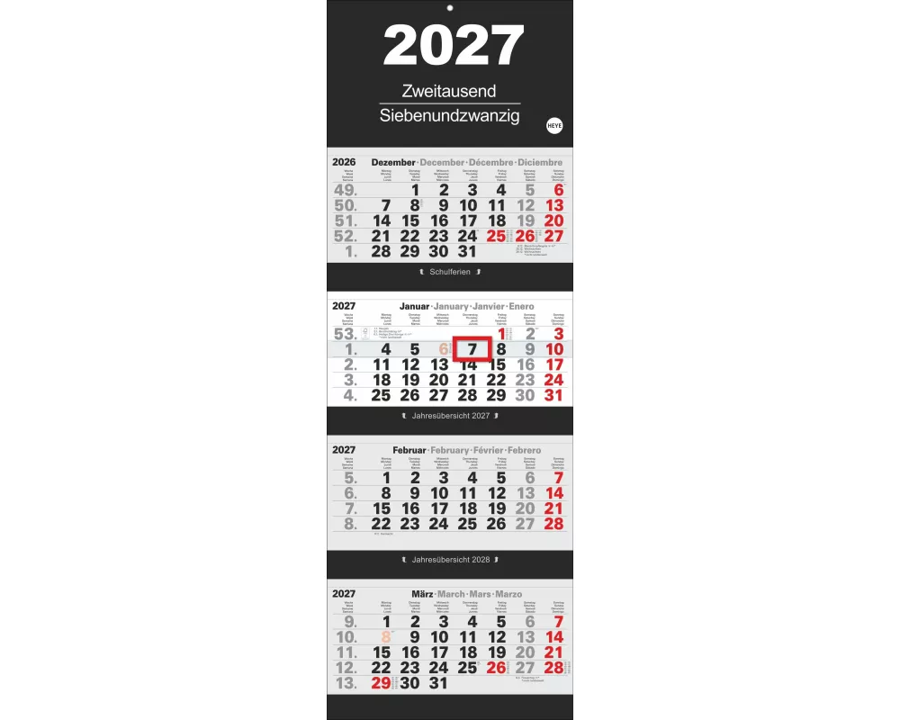 4-Monatsplaner 2027