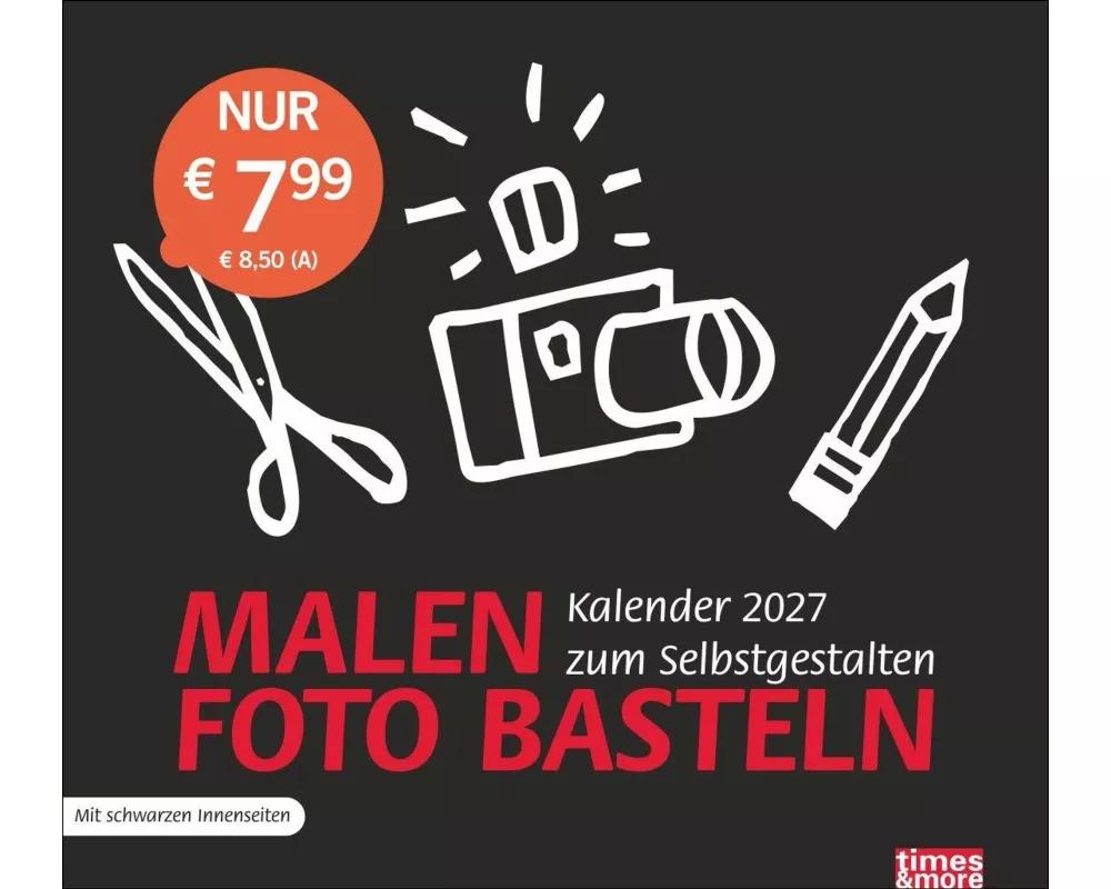 times&more Bastelkalender schwarz 2027