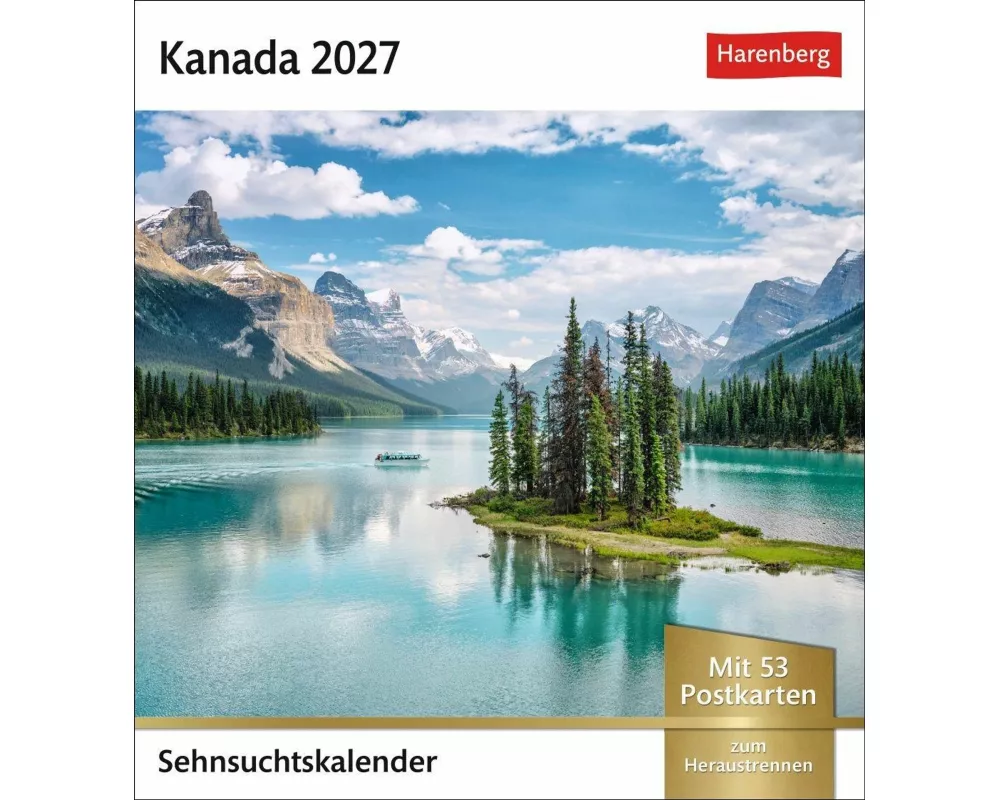 Kanada Sehnsuchtskalender 2027 - Wochenkalender mit 53 Postkarten