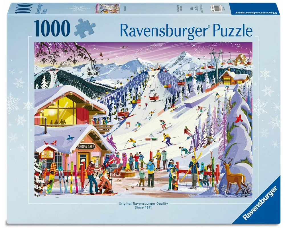 Erwachsenenpuzzle 1000 Teile - Auf der Skipiste