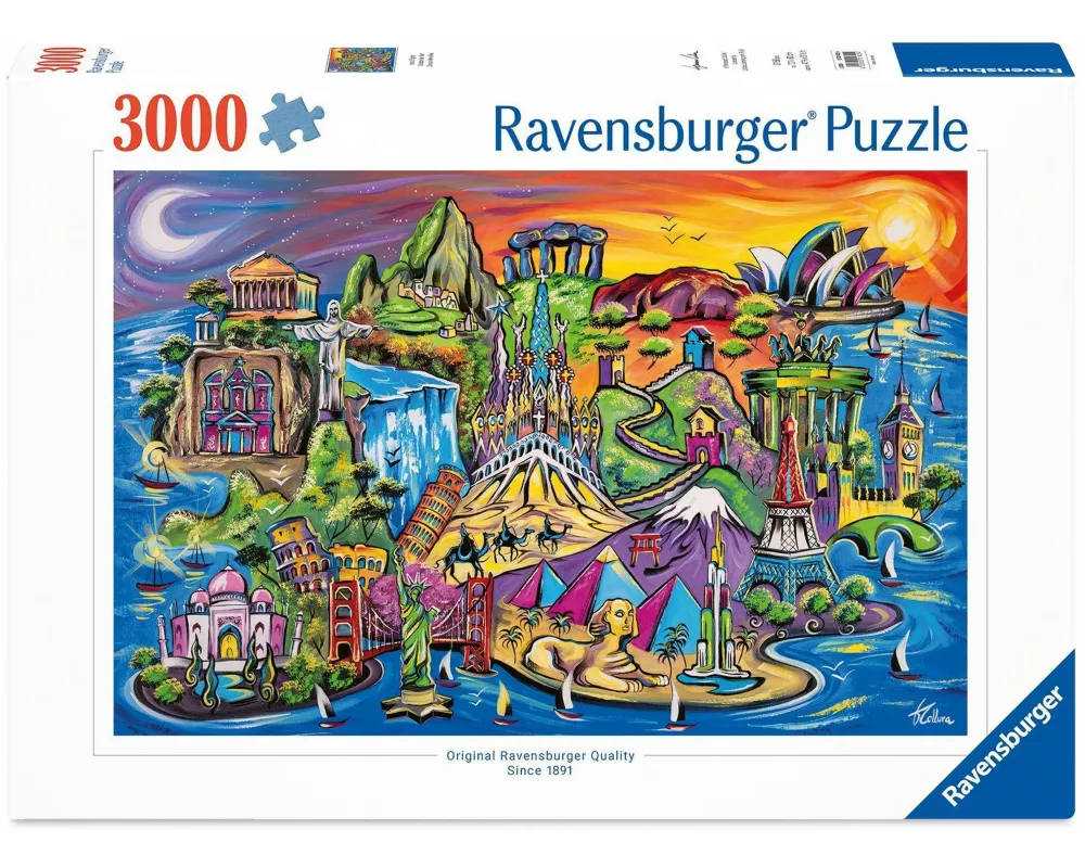 Erwachsenenpuzzle 3000 Teile - Schätze der Welt
