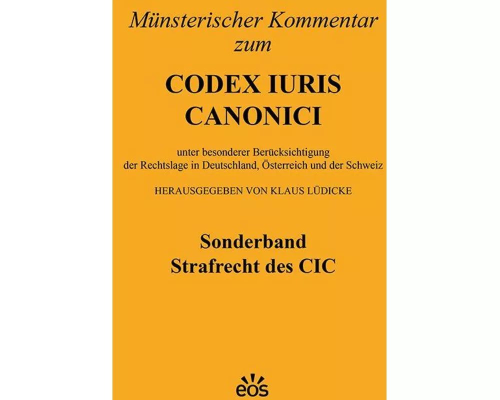 Münsterischer Kommentar zum CIC - Sonderband Strafrecht des CIC