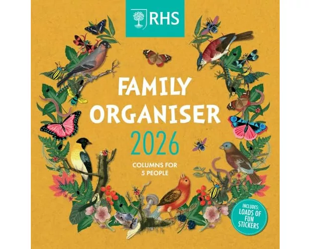 Rhs 2026 Family Organiser Calendar (with Pocket And Stickers)