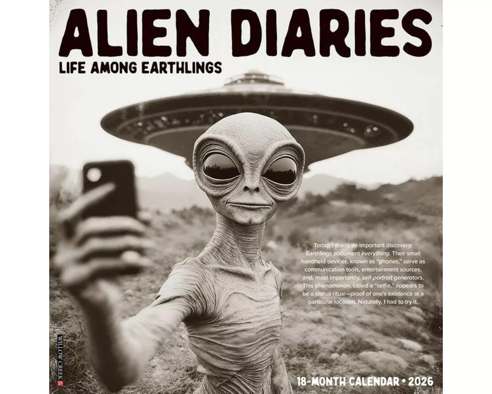 Alien Diaries 2026 Wall Calendar