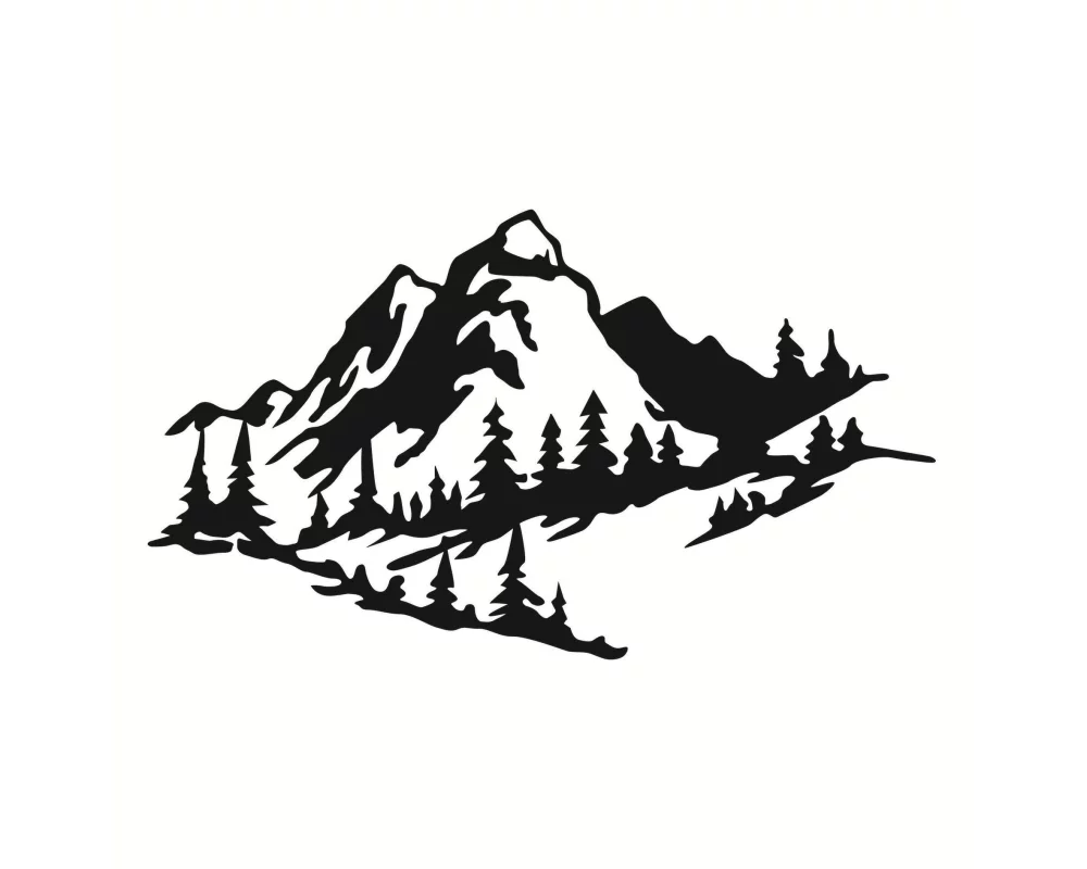 Wallxpert Wanddekoration Mountain 40 x 70 cm