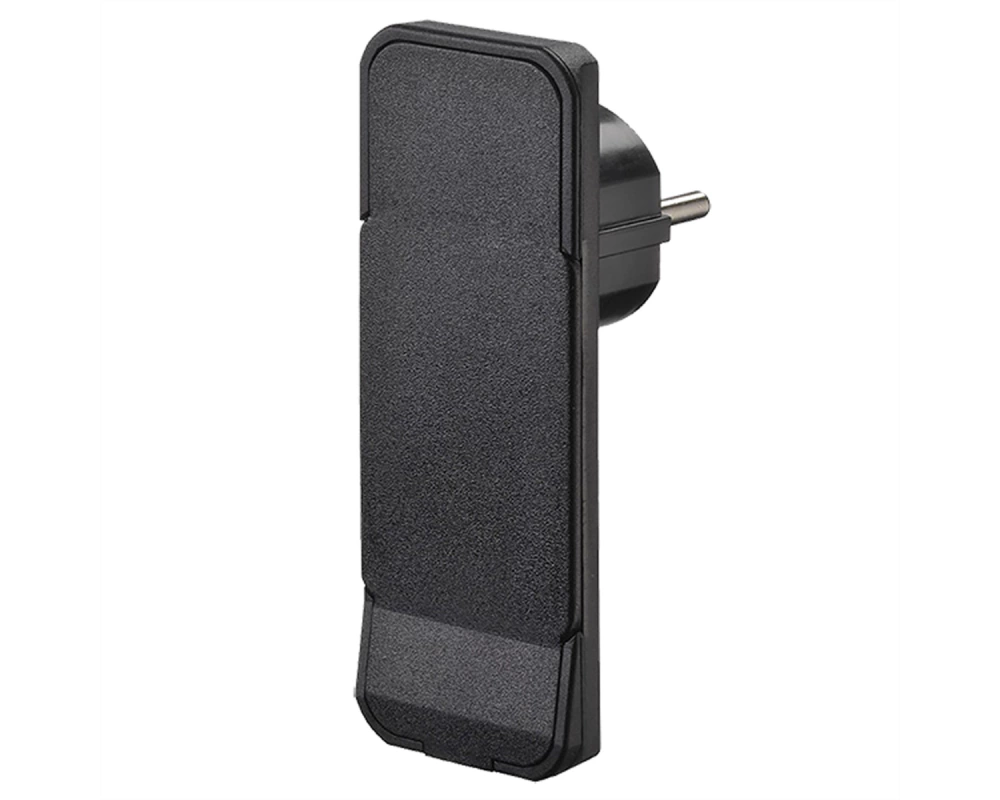 BACHMANN Flat Plug CEE7/7 schwarz, wieder anschliessbar, ohne Leitung