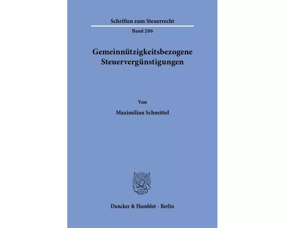 Gemeinnützigkeitsbezogene Steuervergünstigungen