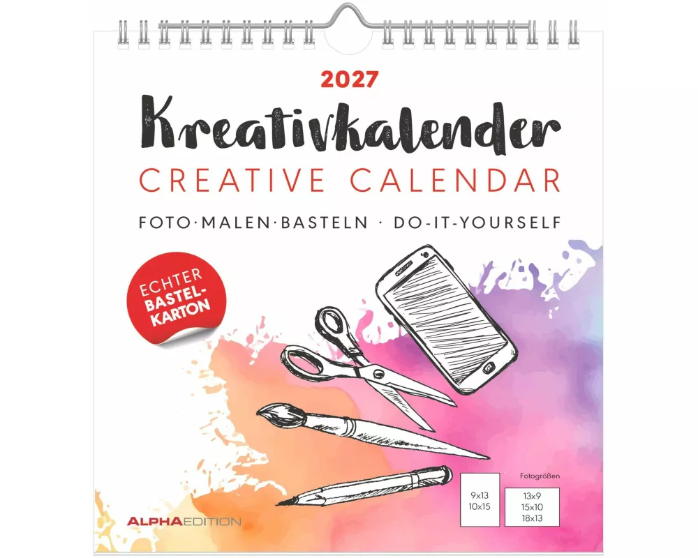 Kreativkalender M weiß 2027