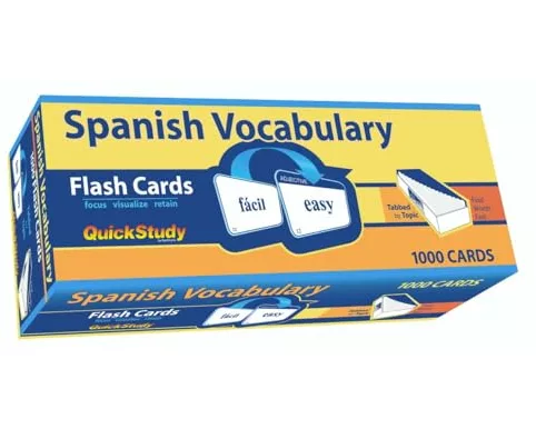 Spanish Vocabulary Flash Cards
