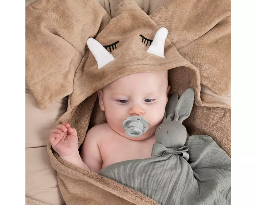 ELODIE Kapuzenbadetuch Sweetheart Charlie Baumwolle Braun