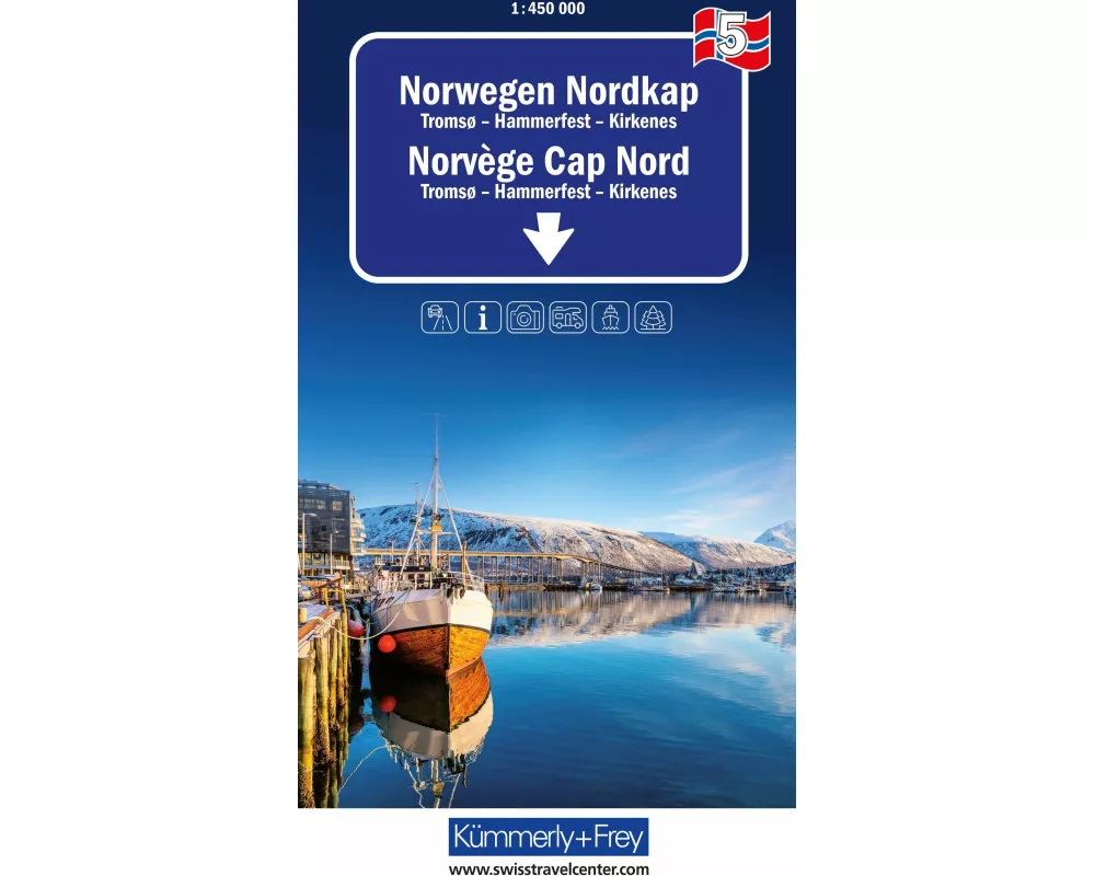 Kümmerly+Frey Regional-Strassenkarte 5 Norwegen Nordkap 1:450.000