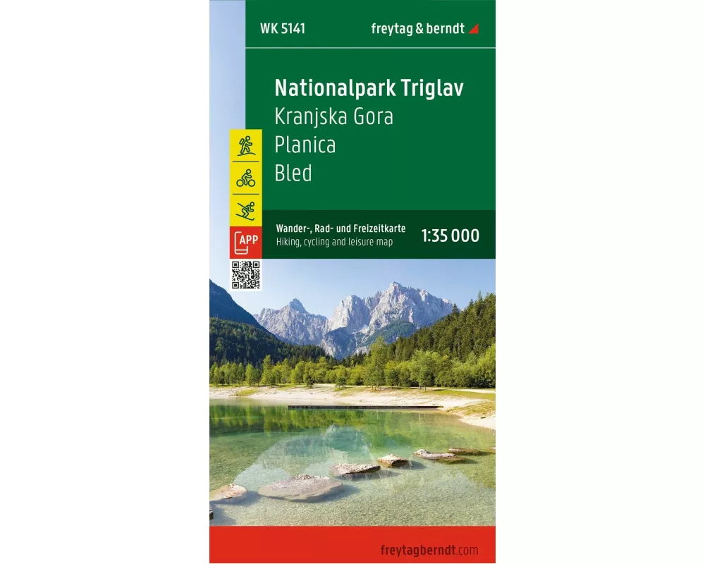 freytag & berndt Wanderkarte Nationalpark Triglav - Kranjska Gora - Planica - Bled 1:35.000
