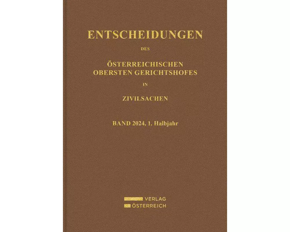 Entscheidungen des Obersten Gerichtshofes in Zivilsachen